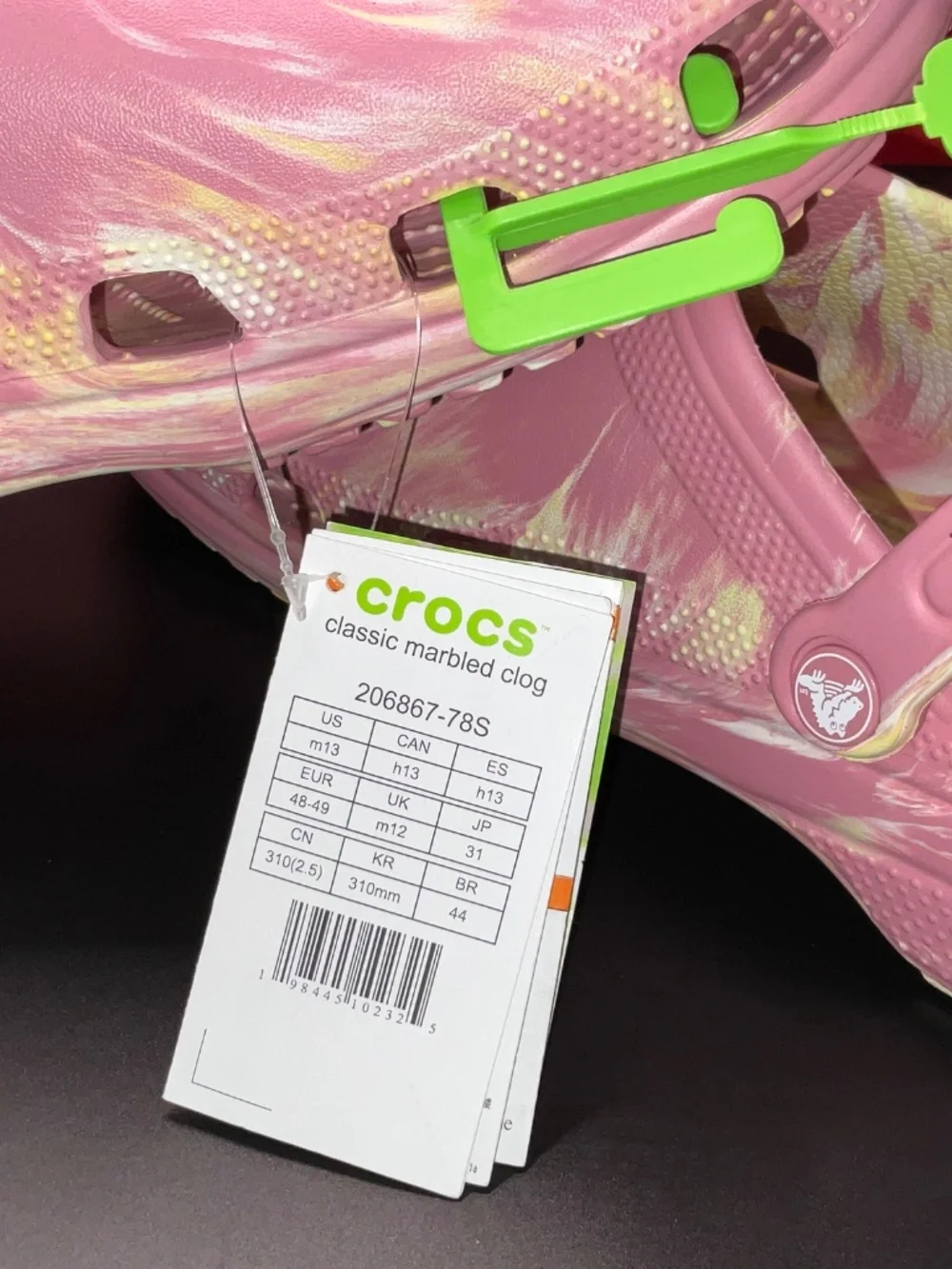 Crocs Classic Marbled Clog in Pink Lemonade/MULTI US Men’s 13/EUR 48-49